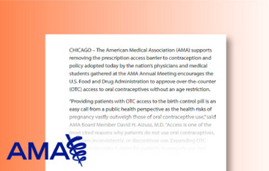 AMA urges FDA to make oral contraceptive available over-the-counter